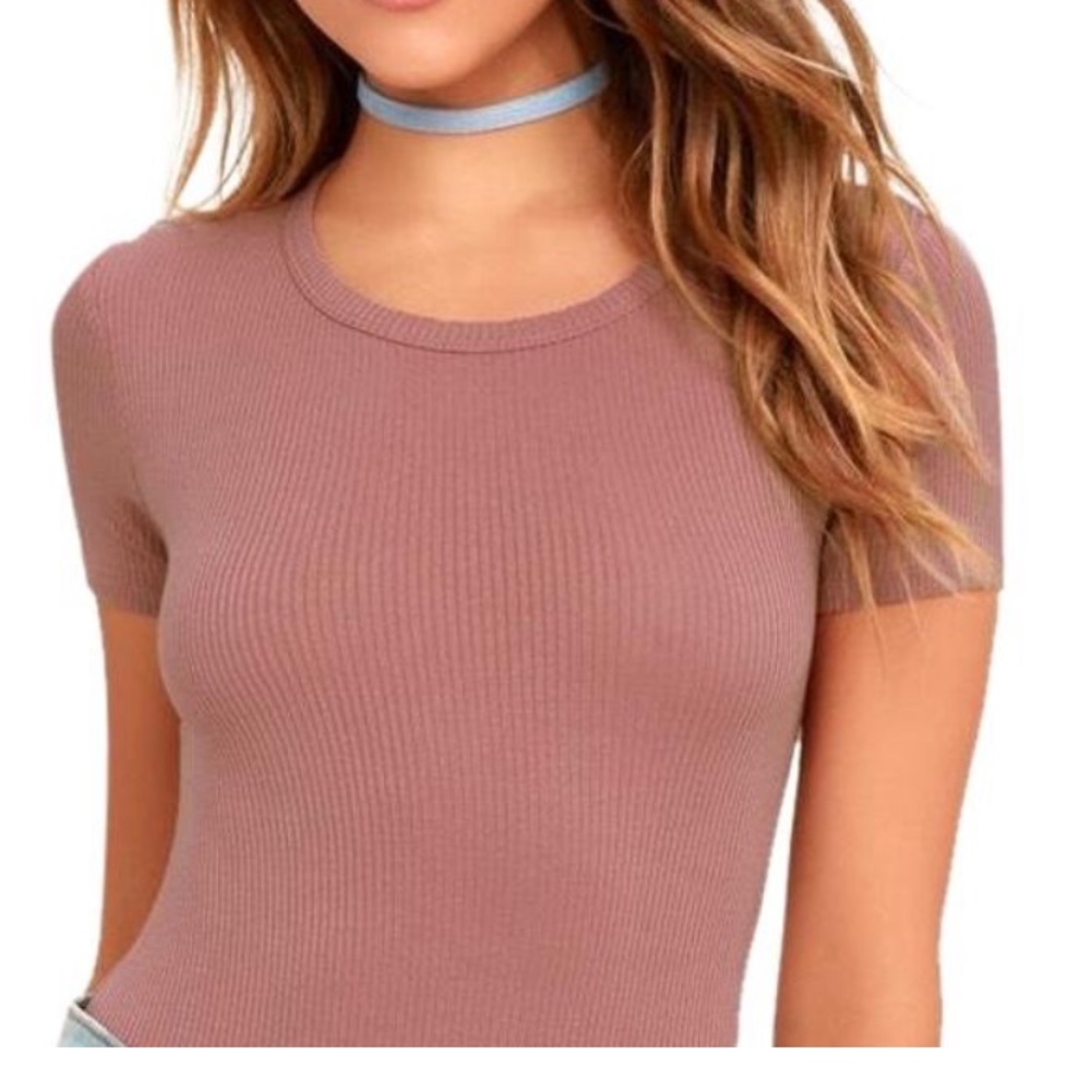 Lulus Mauve Bodysuit New with Tags